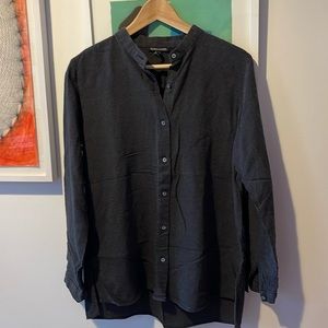 Eileen Fisher size extra extra small shirt, gray and black pattern